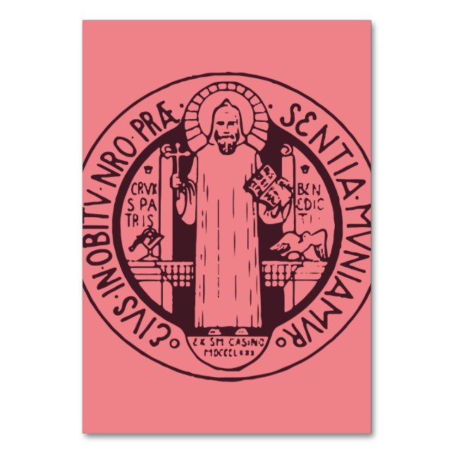 Numeração De Mesa Medalha de São Bento (Frente)