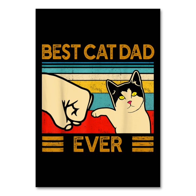 Numeração De Mesa Melhor Pai De Gato De Pai Engraçado (Frente)