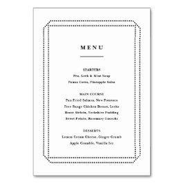 Numeração De Mesa Menu Clássico, recepção de casamento