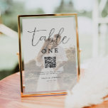 Numeração De Mesa Menu de Casamento do Código QR de Foto Moderno<br><div class="desc">Número da Tabela do Menu Casamento do Código QR de Foto Moderno</div>