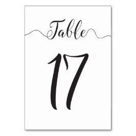 Numeração De Mesa Mesa 17 Números de Tabela de Casamento