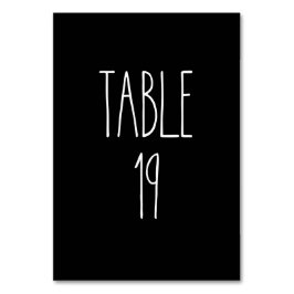 Numeração De Mesa Mesa 19 Rae Dunn Pottery Black Mesa Card