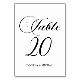Numeração De Mesa Mesa 20 Número da Tabela de Casamento de Script Mo