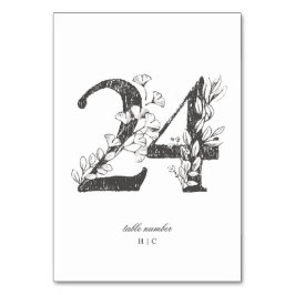 Numeração De Mesa Mesa 24 Belo Casamento Floral De Ferro Escrito