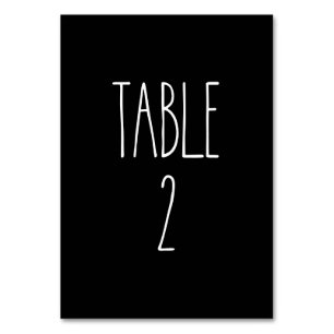 Numeração De Mesa Mesa 2 Rae Dunn Pottery Black Mesa Card