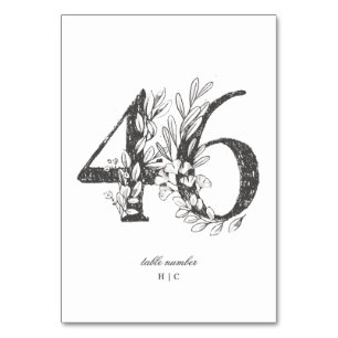 Numeração De Mesa Mesa 46 Belo Casamento Floral De Ferro Escrito
