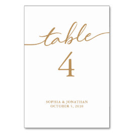 Numeração De Mesa Mesa 4 Casamento Personalizado da Caligrafia Doura