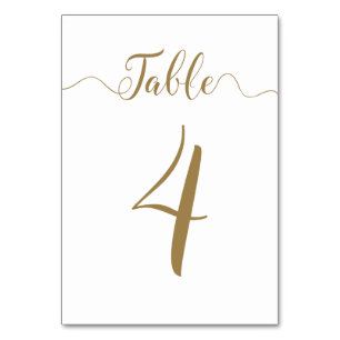 Numeração De Mesa Mesa 4 Números de Tabela de Casamento Dourado