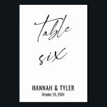 Numeração De Mesa Mesa 6 da tipografia Elegante Contemporânea<br><div class="desc">Negrito, simples, contemporâneo, elegante. Este design complementa uma coleção crescente de peças únicas que são atraentes para os olhos e distintivas. Use os campos modelo para alterar os detalhes do espaço reservado e tornar o design próprio. Outras cores e estilos estão disponíveis nesta coleção. Aqui eu apresentei uma fonte maravilhosa...</div>