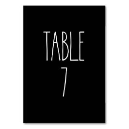 Numeração De Mesa Mesa 7 Rae Dunn Pottery Black Mesa Card