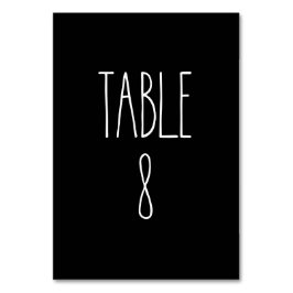 Numeração De Mesa Mesa 8 Rae Dunn Pottery Black Mesa Card