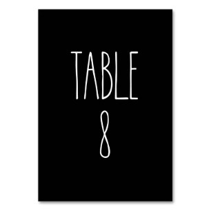Numeração De Mesa Mesa 8 Rae Dunn Pottery Black Mesa Card