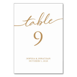 Numeração De Mesa Mesa 9 Casamento Personalizado da Caligrafia Doura