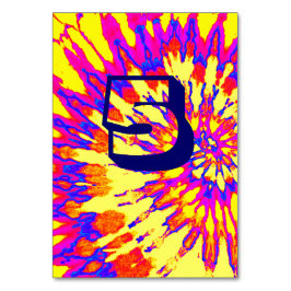 Numeração De Mesa Mesa Cinco de Casamento Secundário Amarelo