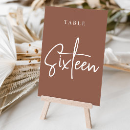 Numeração De Mesa Mesa com script de ferrugem SEXTEEN