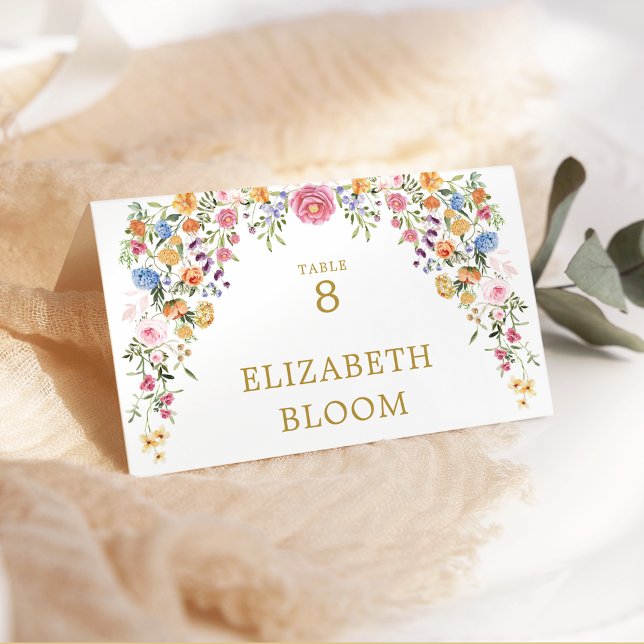 Numeração De Mesa Mesa de Assento de Casamento com Flores Silvestres (Criador carregado)