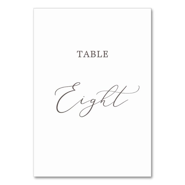 Numeração De Mesa Mesa de Caligrafia Delicada (Frente)