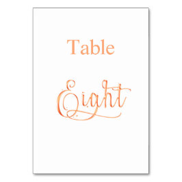 Numeração De Mesa Mesa de caligrafia rosa de ouro Elegante 8