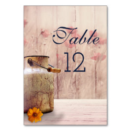 Numeração De Mesa Mesa De Casamento Da Rustic Milk Can Country
