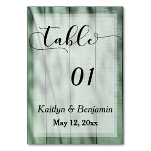 Numeração De Mesa Mesa de Casamento de Barão Verde Rustic Country, 2