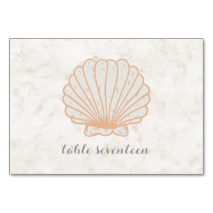 Numeração De Mesa Mesa de Casamento em Concha Rustica Laranja