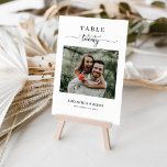 Numeração De Mesa Mesa de Casamento Fotográfico Elegance Script No 2<br><div class="desc">O moderno e elegante design imprimiu Elegance Script Modern Photo Wedding Table Number 20 Mesa Tent Card que pode ser personalizado com seu texto e adicionar cada placa numérica da tabela ao seu carrinho, um a um. Clique no botão "Personalizar" e use nossa ferramenta design para modificar este modelo. Veja...</div>