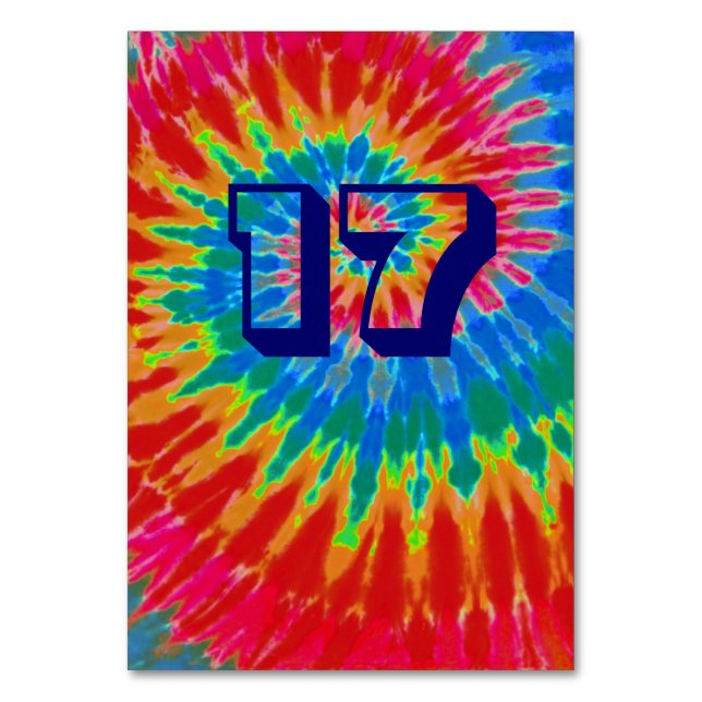 Numeração De Mesa Mesa De Casamento Spiral Tie Dye (Frente)