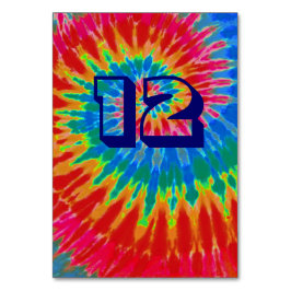 Numeração De Mesa Mesa de Casamento Spiral Tie Dye Doze