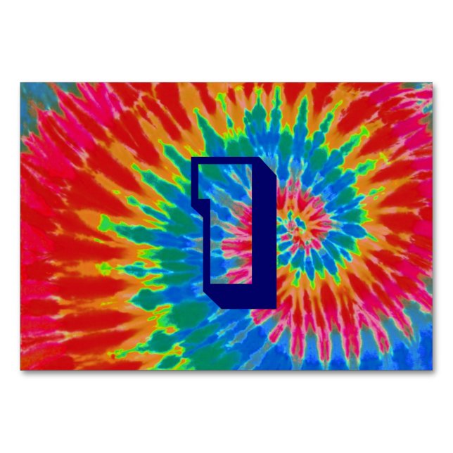 Numeração De Mesa Mesa De Casamento Spiral Tie Dye One (Verso)