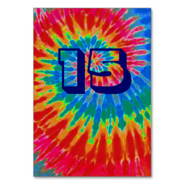 Numeração De Mesa Mesa De Casamento Spiral Tie Dye Quinze