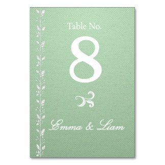 Numeração De Mesa Mesa de Casamento Verde Pistácio Elegante