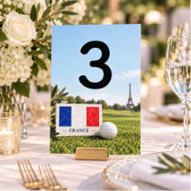 Mesa de Golfe França Número Torre Eiffel Bandeira 