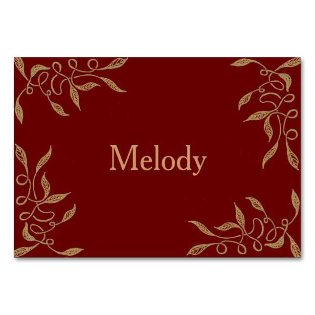 Numeração De Mesa Mesa de ouro/Cartão de Local para Casamento (Frente)