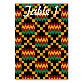Numeração De Mesa Mesa de Recepção de Casamento Kente Verde Vermelho
