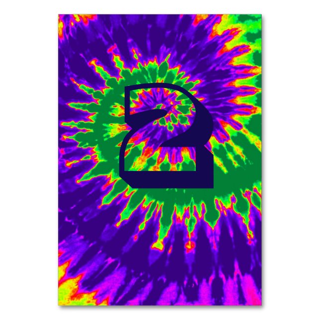 Numeração De Mesa Mesa Dois de Casamento Seco de Coluna Espiral Roxo (Frente)