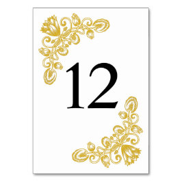 Numeração De Mesa Mesa Dourada Vintage 12