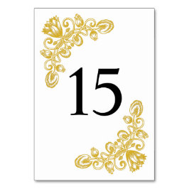 Numeração De Mesa Mesa Dourada Vintage 15