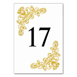 Numeração De Mesa Mesa Dourada Vintage 17