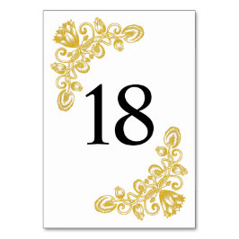 Numeração De Mesa Mesa Dourada Vintage 18