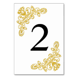 Numeração De Mesa Mesa Dourada Vintage 2