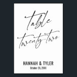 Numeração De Mesa Mesa Elegante Contemporânea de Tipografia Vinte e<br><div class="desc">Negrito, simples, contemporâneo, elegante. Este design complementa uma coleção crescente de peças únicas que são atraentes para os olhos e distintivas. Use os campos modelo para alterar os detalhes do espaço reservado e tornar o design próprio. Outras cores e estilos estão disponíveis nesta coleção. Aqui eu apresentei uma fonte maravilhosa...</div>