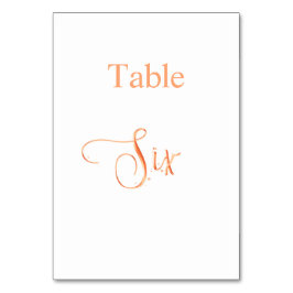 Numeração De Mesa Mesa Elegante rosa de caligrafia de ouro 6