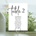 Numeração De Mesa Mesa N, Janto de Casamentos<br><div class="desc">Cartão de Gráfico de Mesa de Assento de Convidado de Janto de Casamento,  Tema mínimo moderno Personalize o texto e/ou remova e preencha com o tema de cor de sua festa de casamento.</div>