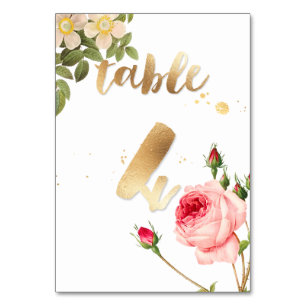 Numeração De Mesa Mesa PixDezines 4/Rosas de Vintagem/Reembolso