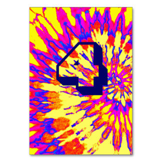 Numeração De Mesa Mesa Quatro de Casamento Seco Espiral Amarelo