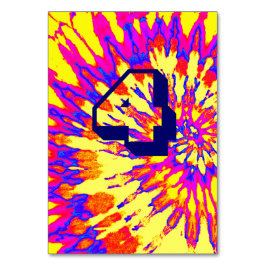 Numeração De Mesa Mesa Quatro de Casamento Seco Espiral Amarelo