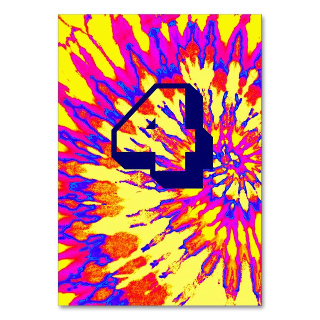 Numeração De Mesa Mesa Quatro de Casamento Seco Espiral Amarelo (Frente)