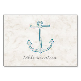 Numeração De Mesa Mesa Real Blue Rustic Anchor Weding