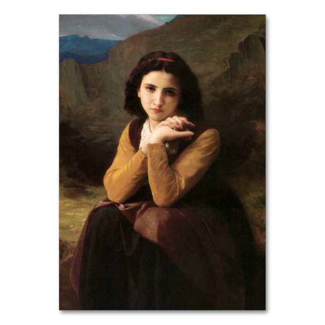 Numeração De Mesa Mignon Innocence of Adolescent Girl, Bouguereau (Frente)