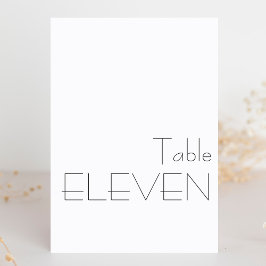 Numeração De Mesa Mínima Imagens Brancas Negras - 19h